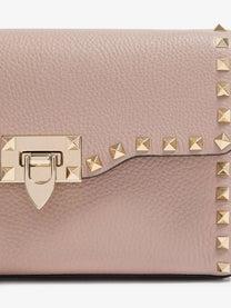 Valentino Women's Rockstud Leather Crossbody Bag Pink