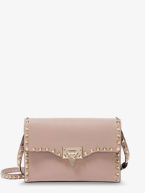 Valentino Women's Rockstud Leather Crossbody Bag Pink