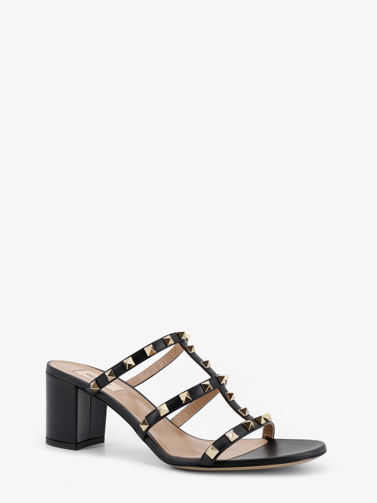 Valentino Women's Rockstud Leather Sandals Black