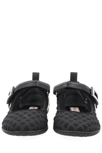 Roger Vivier women’s ballerina viv low black infant mary jane shoes with textured rubber sole and decorative buckle accents