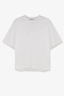 White rohe women’s cotton blend t-shirt with minimalist design and relaxed fit front view