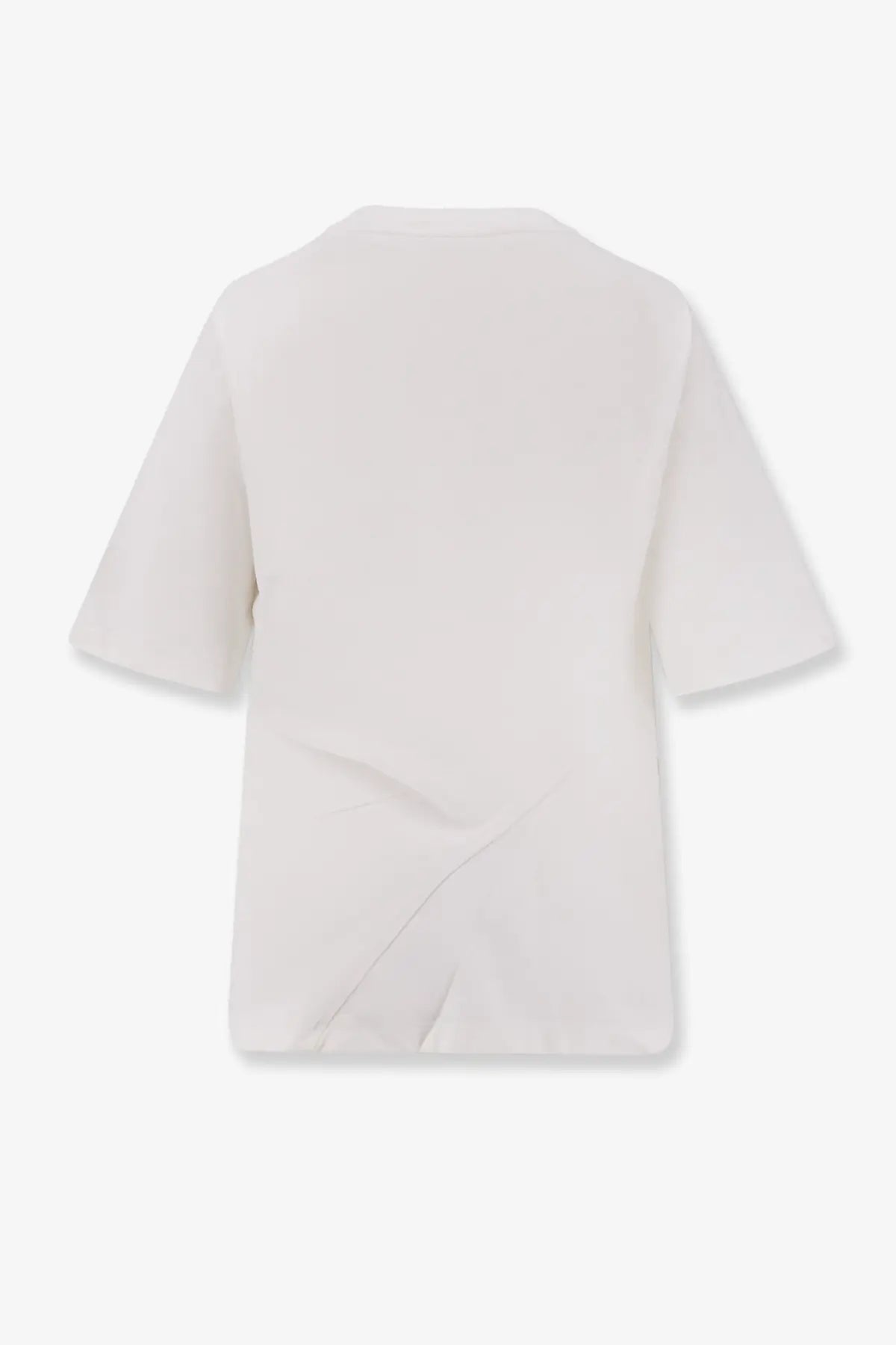 Rohe women’s cotton shirt white minimalist short-sleeved top with relaxed fit and subtle diagonal seam detail