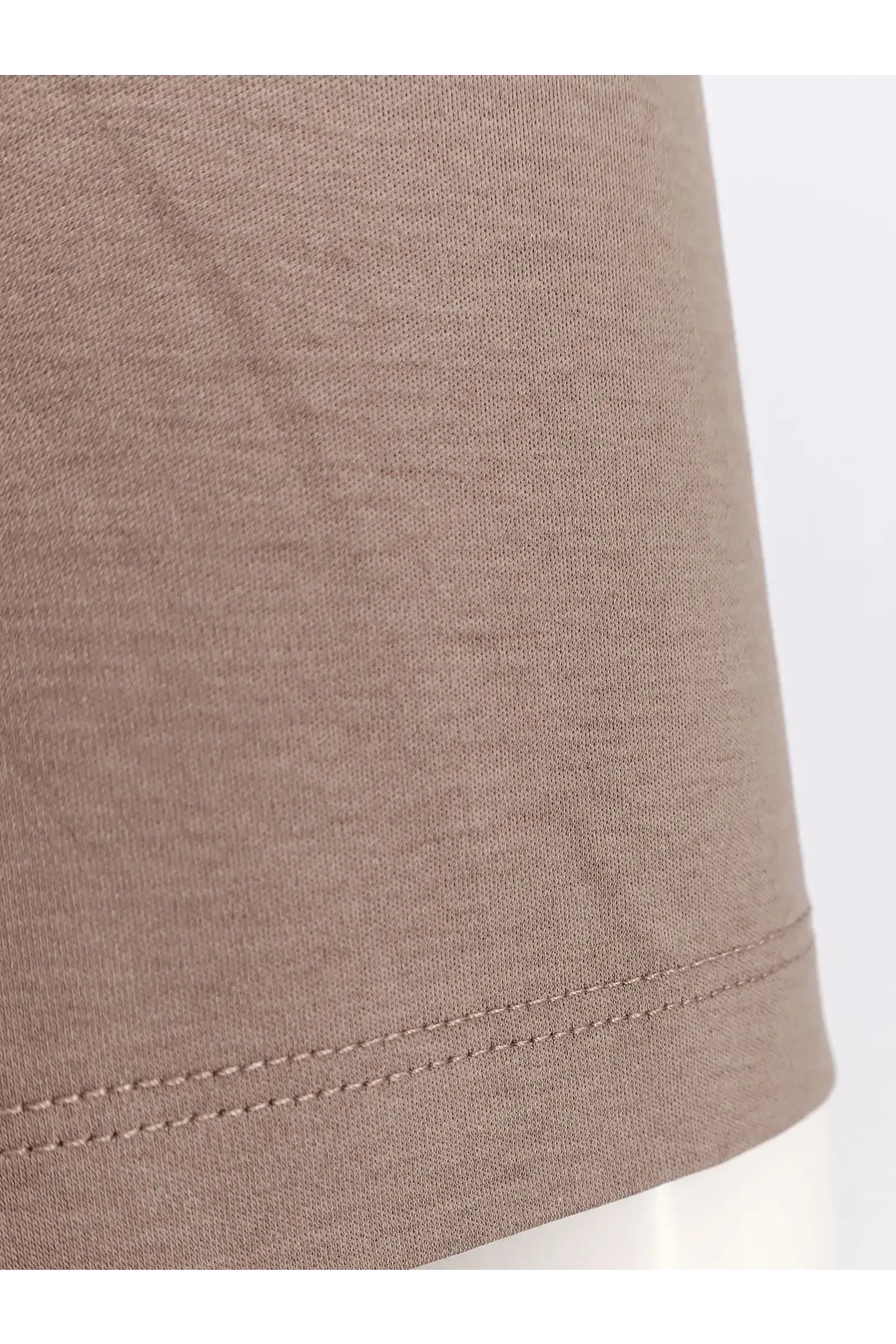 Beige cotton sleeve with neat stitching on rohe women’s modal and silk blend shirt