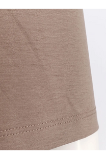 Beige cotton sleeve with neat stitching on rohe women’s modal and silk blend shirt