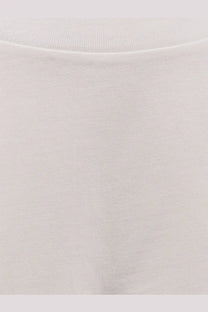 White cotton t-shirt with ribbed crew neckline from rohe women’s organic cotton shirt collection