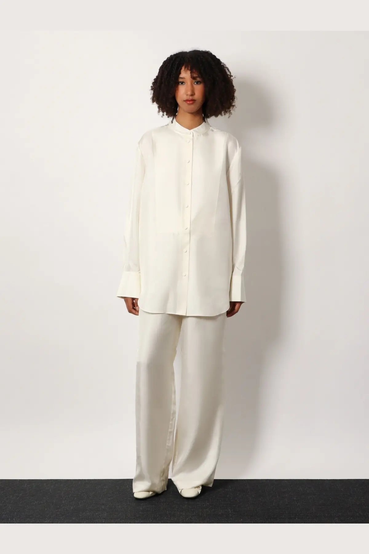 Rohe Women's Tuxedo Silk Shirt White