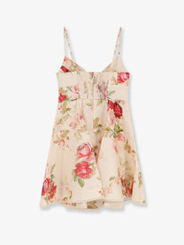Zimmermann Women's Roselight Short Linen Dress White