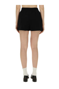 Rotate Birger Christensen women’s black high waisted shorts with a relaxed, slightly flared silhouette