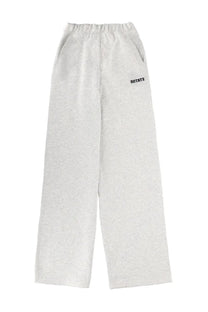 Rotate Birger Christensen women’s jogger pants grey in light gray heathered fabric with elastic waistband and black rotate logo