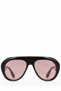 Rotate birger christensen women’s aviator sunglasses with glossy tortoiseshell frame and pink gradient lenses