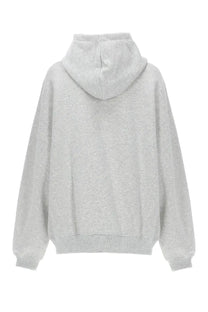 A soft heather gray Rotate Birger Christensen women’s sweatshirt with relaxed fit and ribbed cuffs