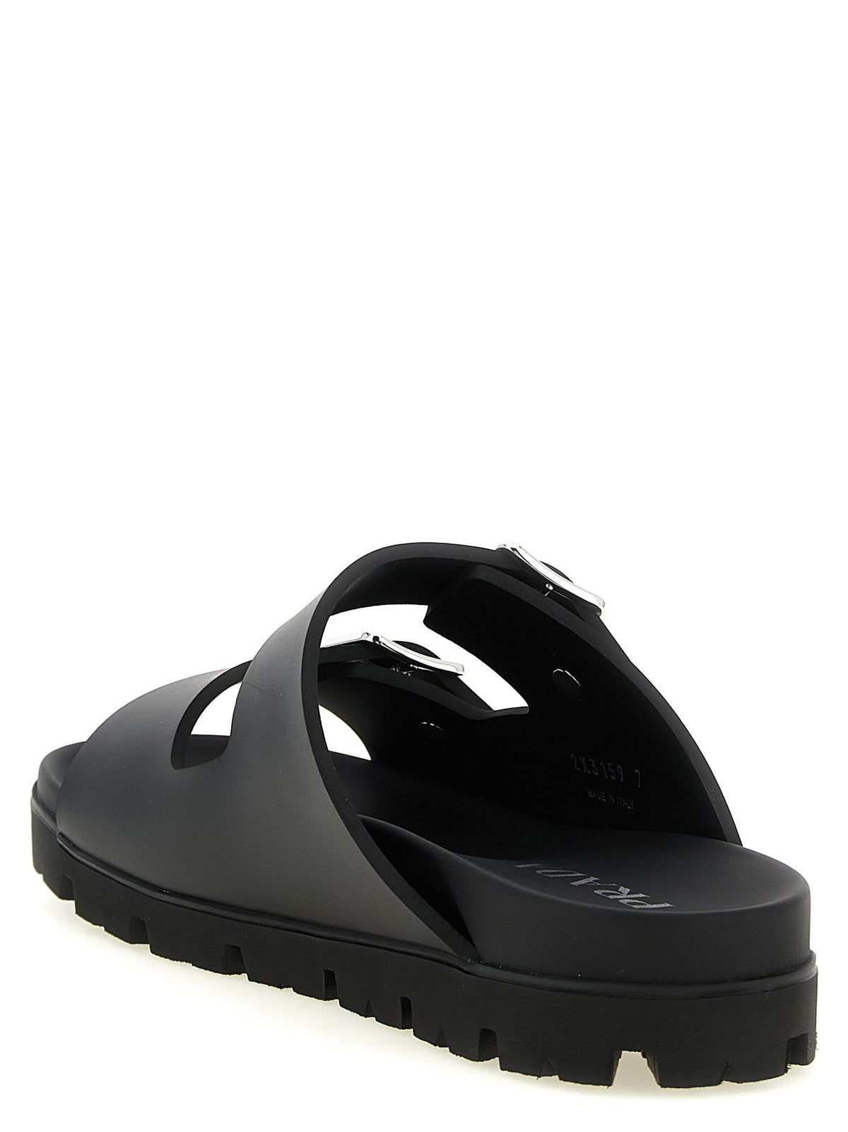 PRADA Rubber Slides Black