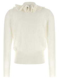 Nude Lucy Ruffle Cardigan White