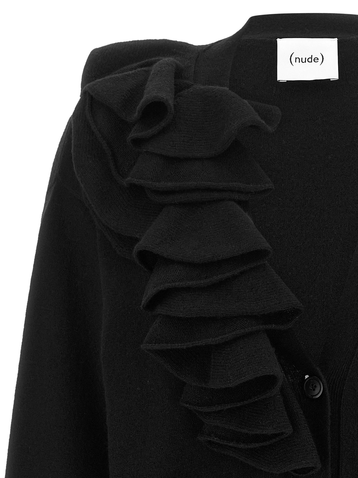 Nude Lucy Ruffle Cardigan Black