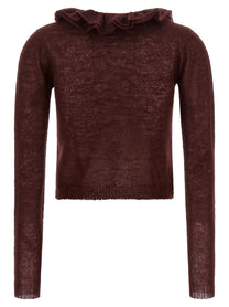 Alberta Ferretti Ruffled Sweater Red