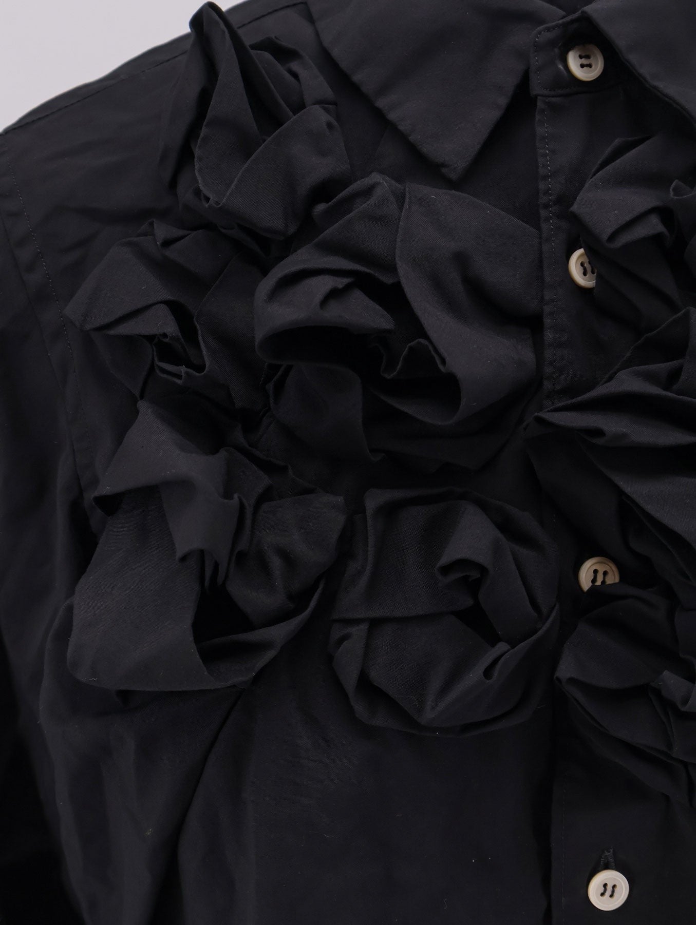 Comme Des Garcons Play Women's Ruffles Shirt Black