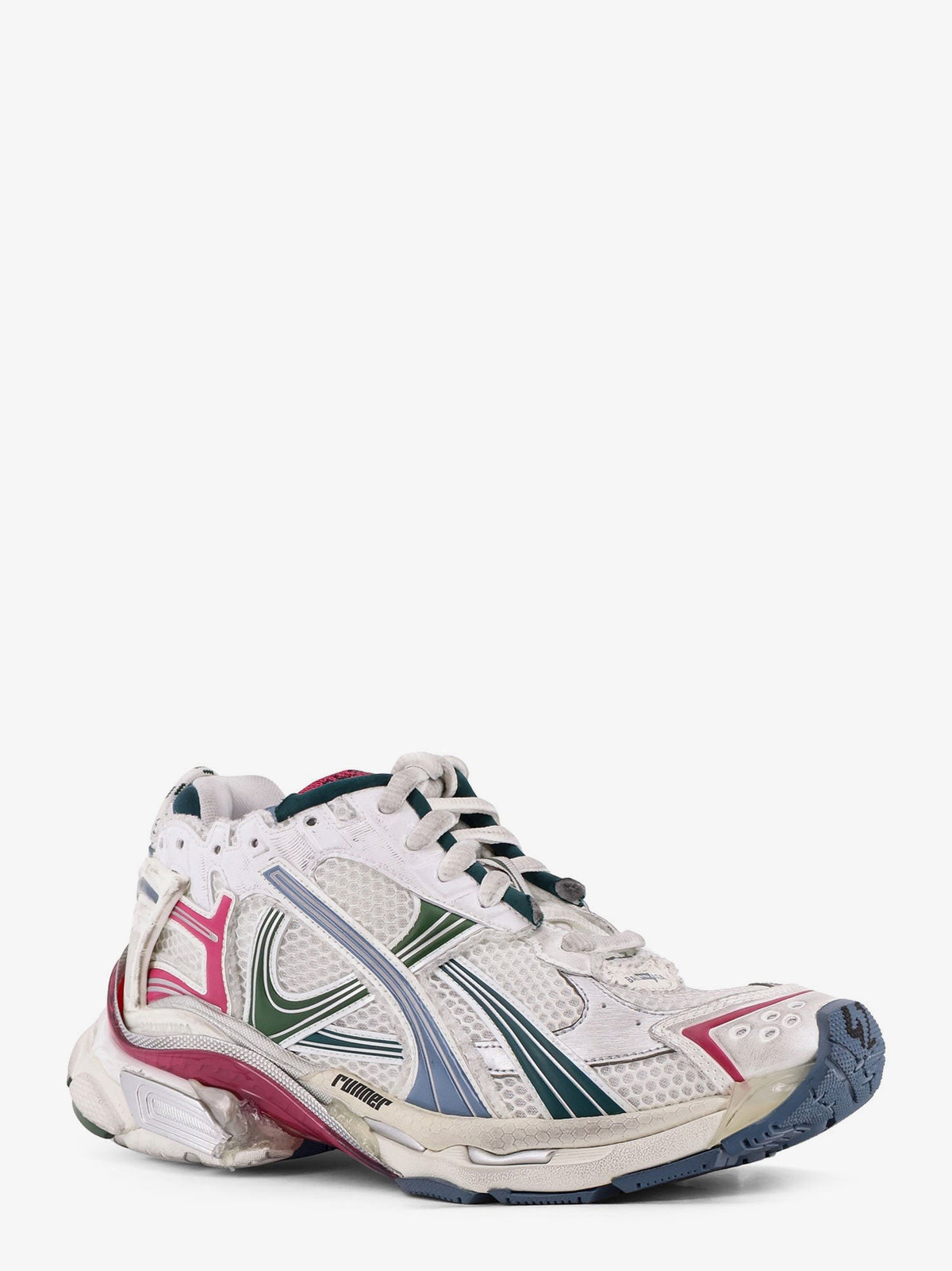 Balenciaga Men's Runner Low Top Mesh Sneakers Multicolor