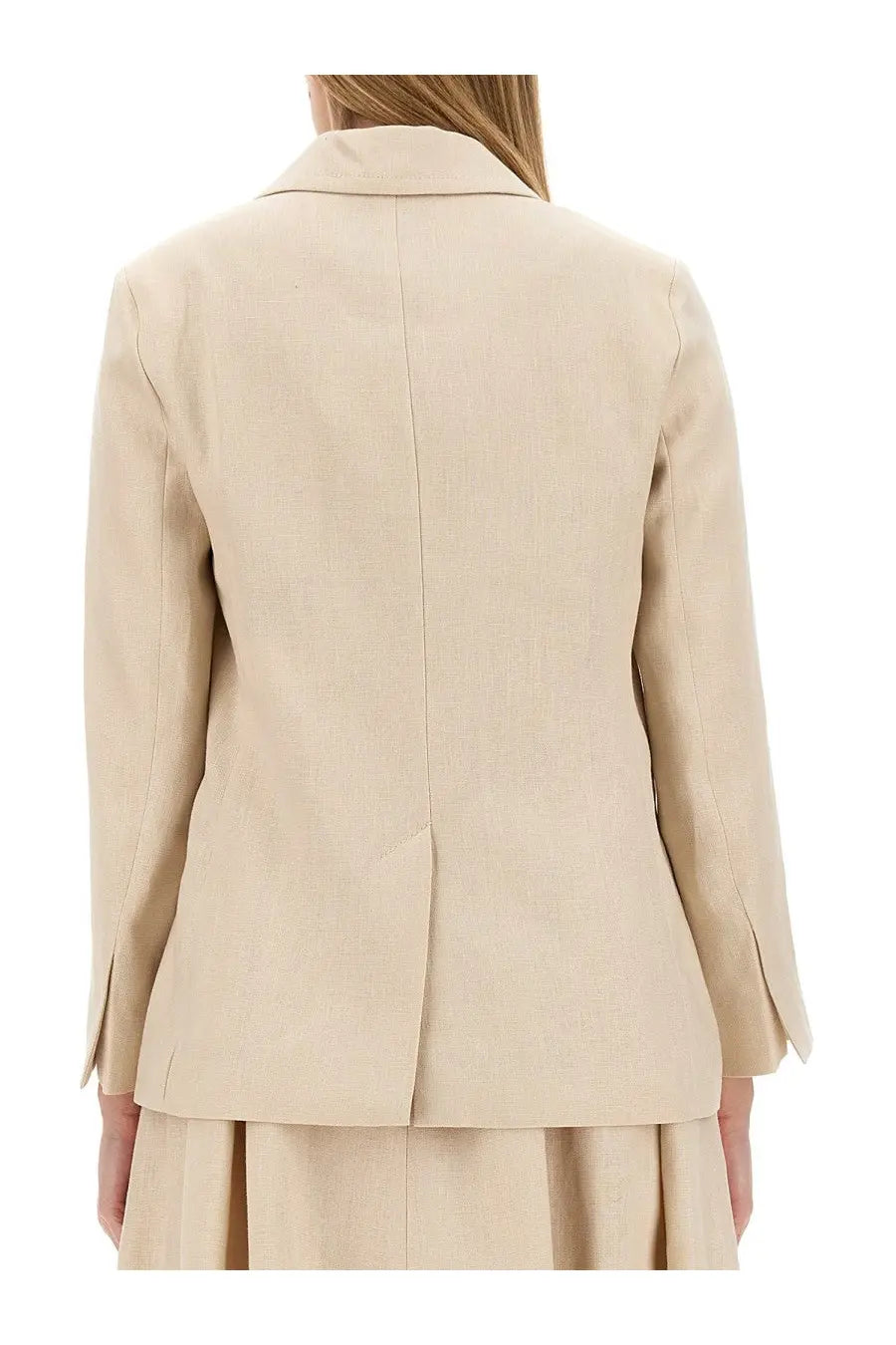 S Max Mara women’s beige Laura jacket with structured fit and clean tailoring perfect for formal wear