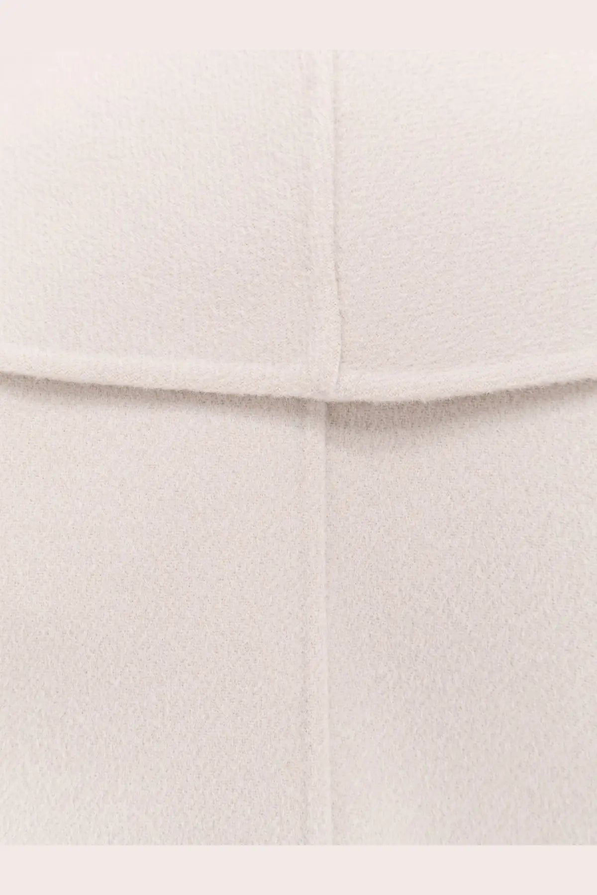 Cream-colored softly textured quilted panel on the back of s max mara women’s messi virgin wool coat white