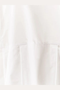 White cotton skirt with subtle pleated design from s max mara womens smmbrava vissuto cotton shirt collection