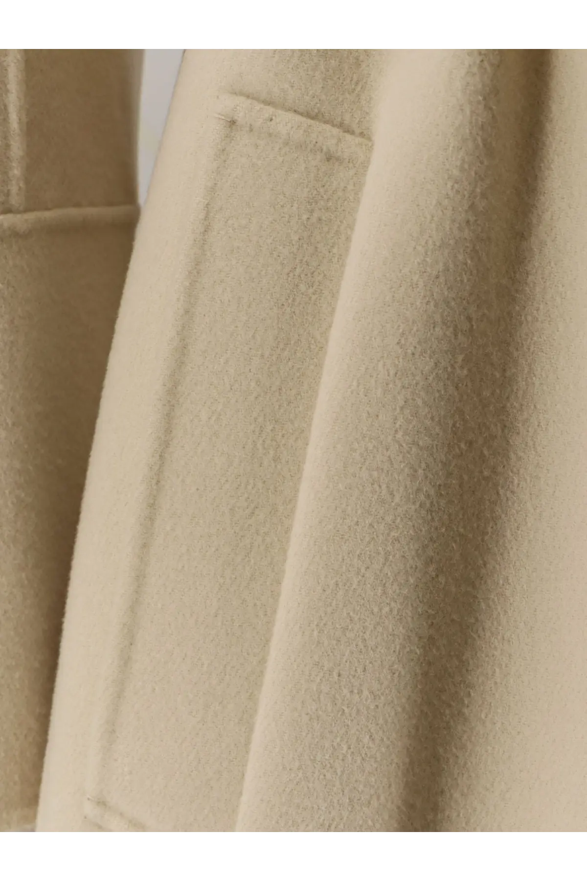Beige s max mara women’s smmelisa wool coat with soft textured double face fabric and subtle stitching details