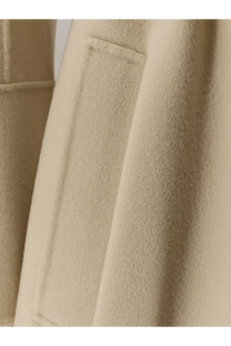 Beige s max mara women’s smmelisa wool coat with soft textured double face fabric and subtle stitching details