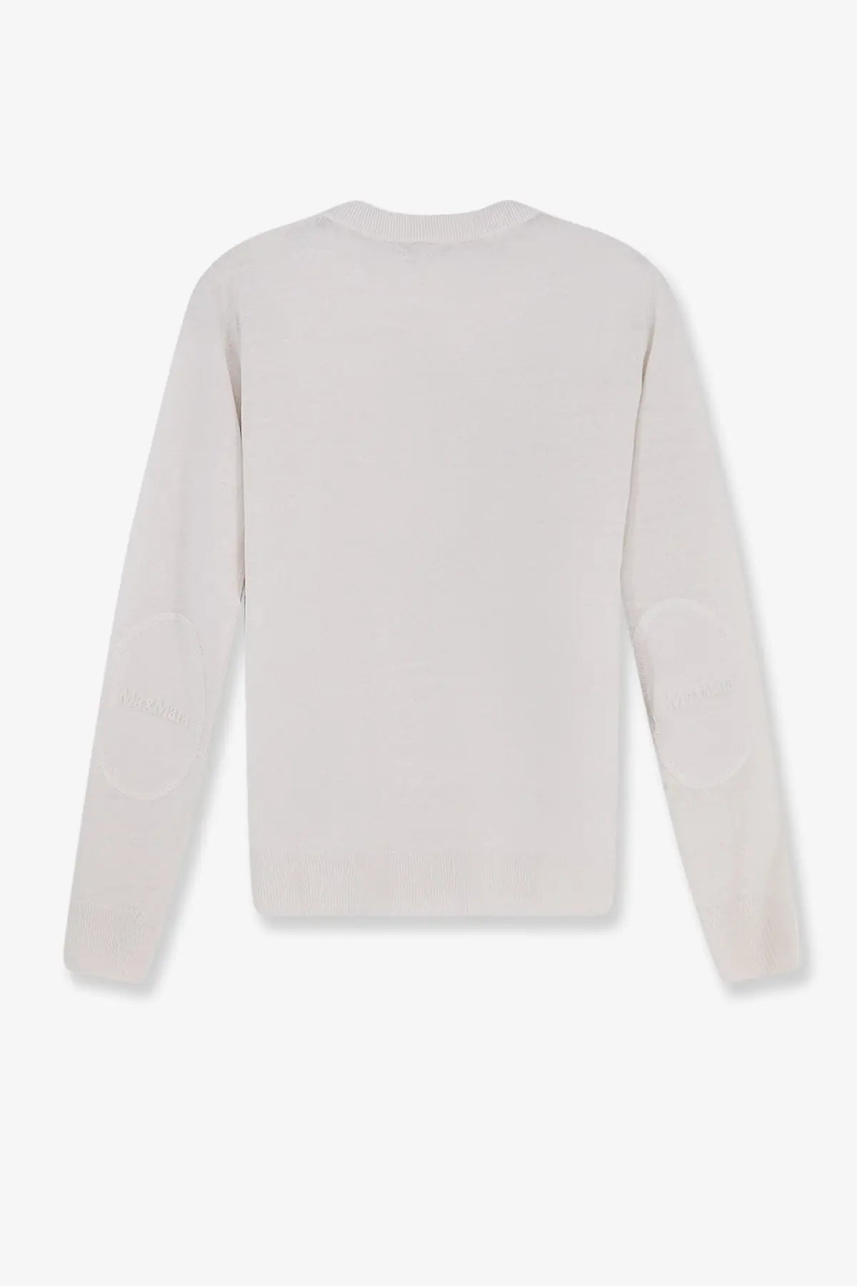 A soft off-white linen knit crew neck sweater with long sleeves from S Max Mara womens Smmfervore collection