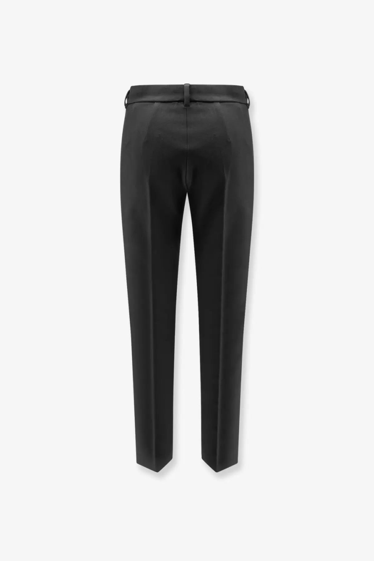 Black tailored s max mara women’s umanita cotton blend trousers with sleek straight-leg cut and matching belt
