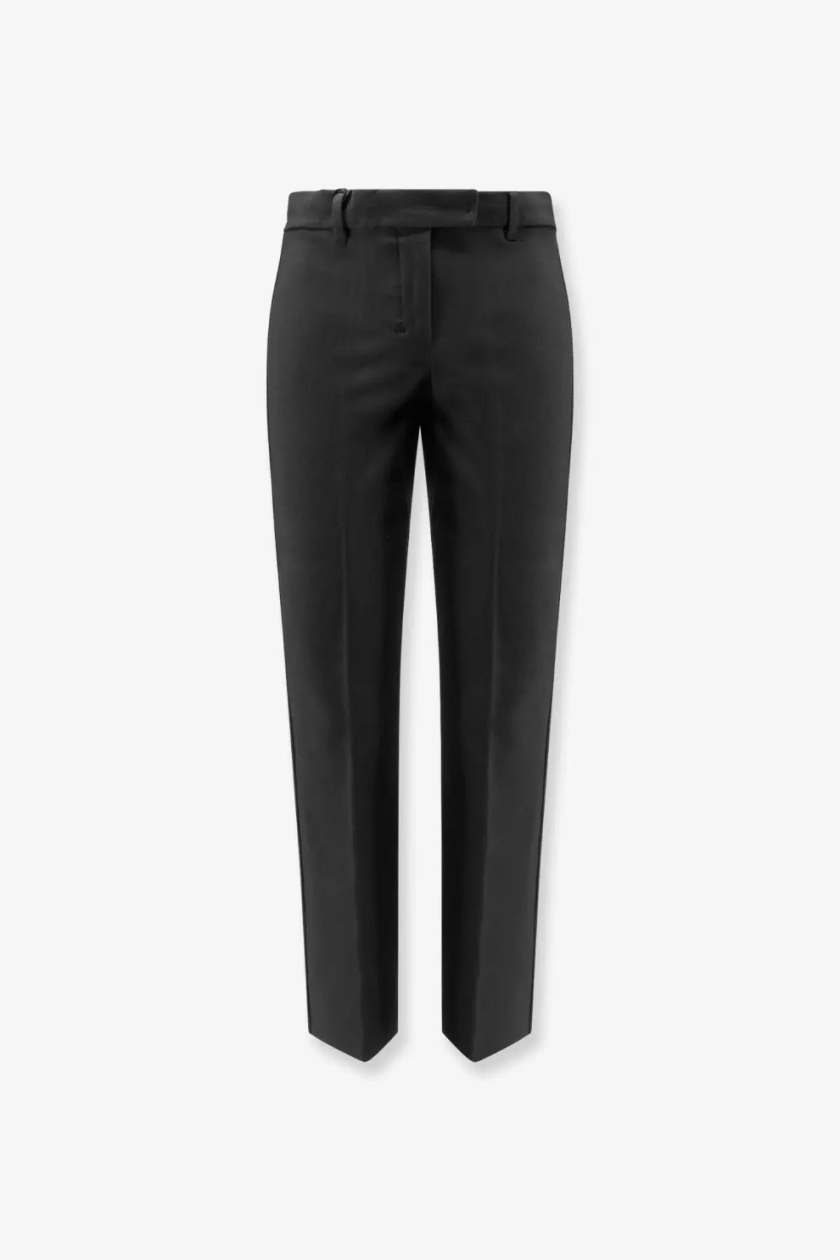 Black tailored s max mara women’s umanita cotton blend trousers with sleek straight-leg cut and classic waistband