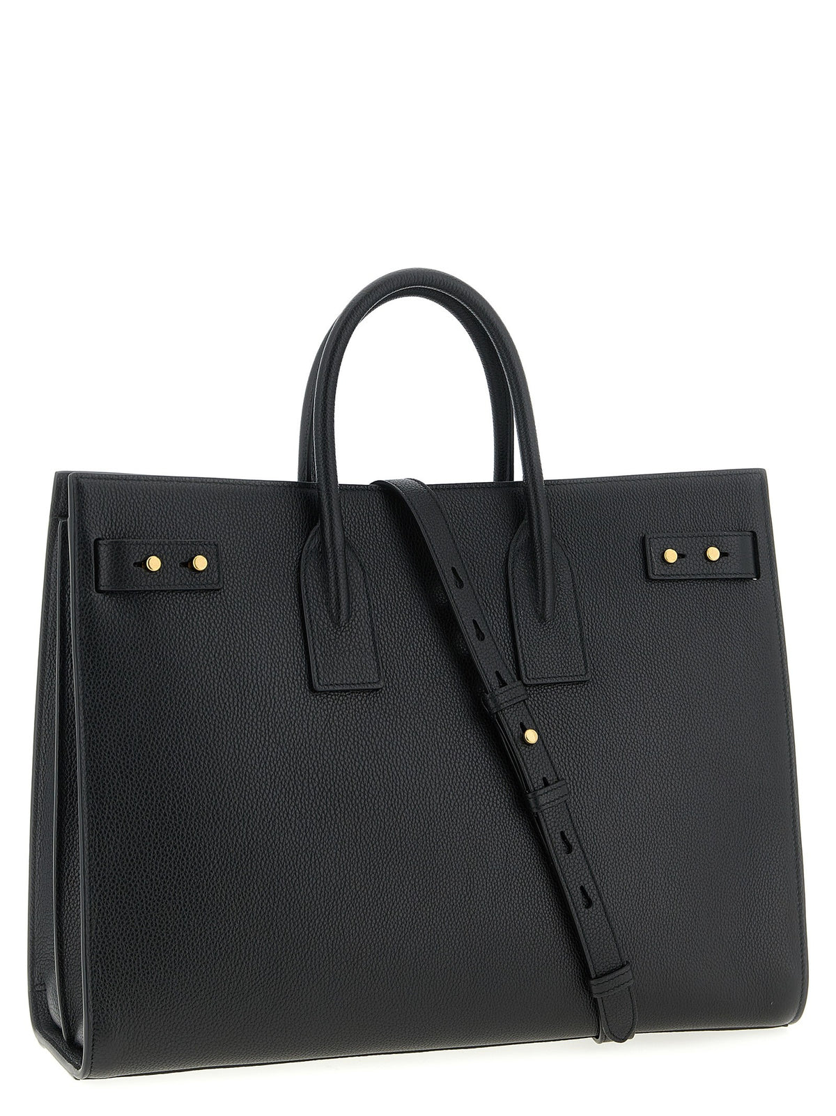 Saint Laurent Men's Sac De Jour Large Leather Shoulder Bag Black