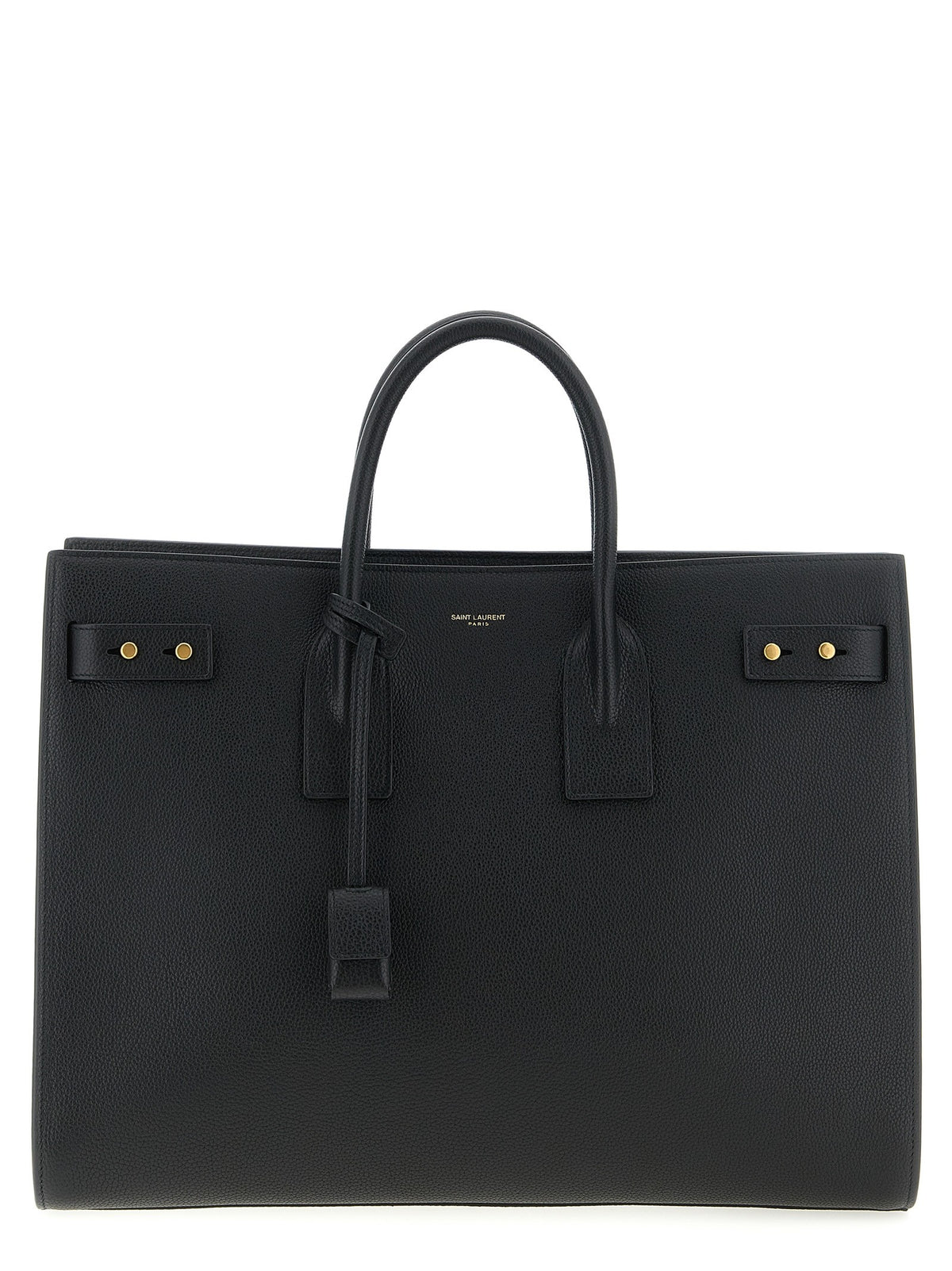 Saint Laurent Men's Sac De Jour Large Leather Shoulder Bag Black