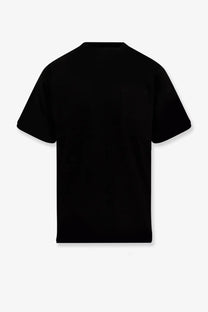 Sacai men’s black cotton short-sleeved t-shirt with a simple crew neck design
