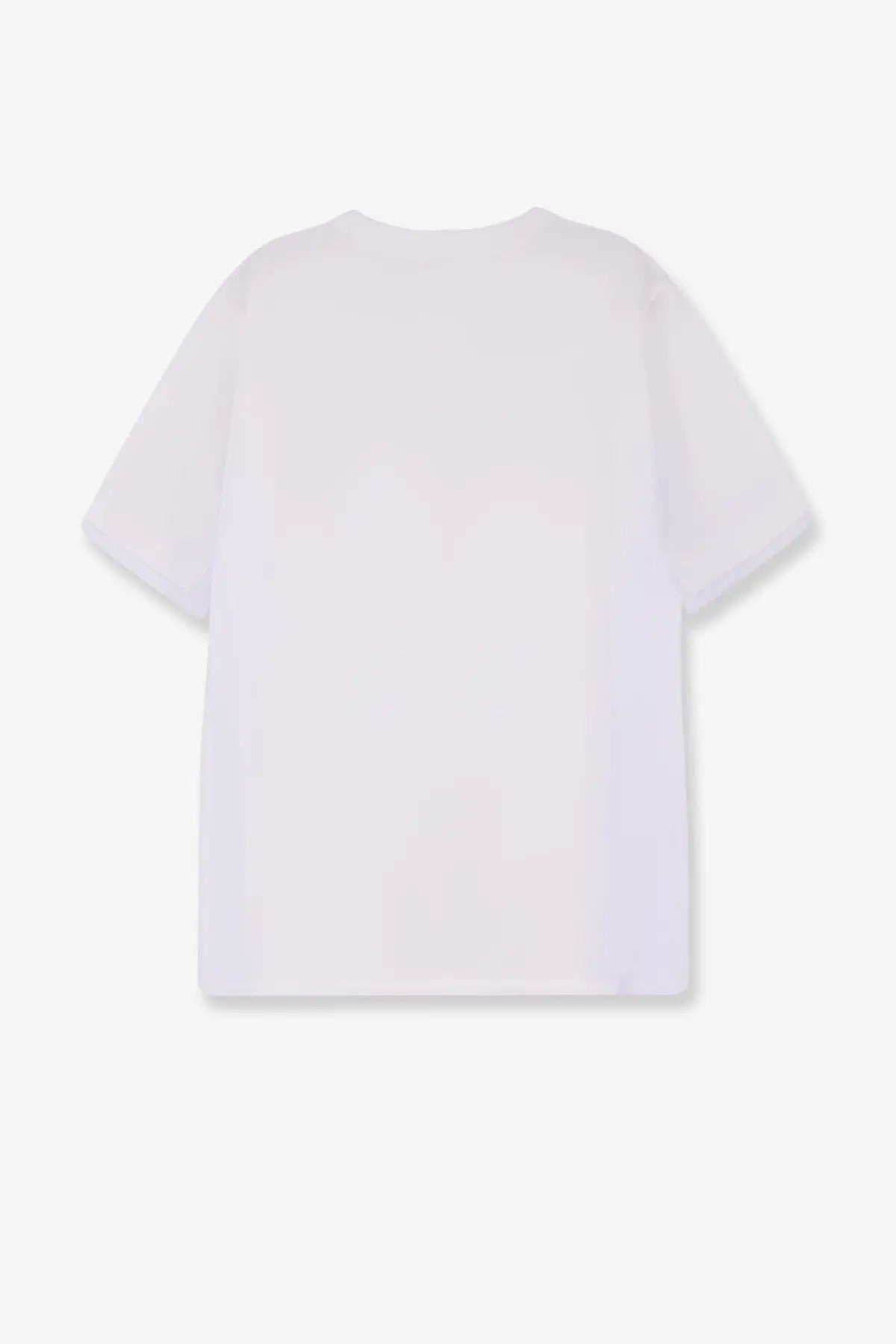 Sacai men’s white cotton shirt oversized with relaxed fit and short sleeves