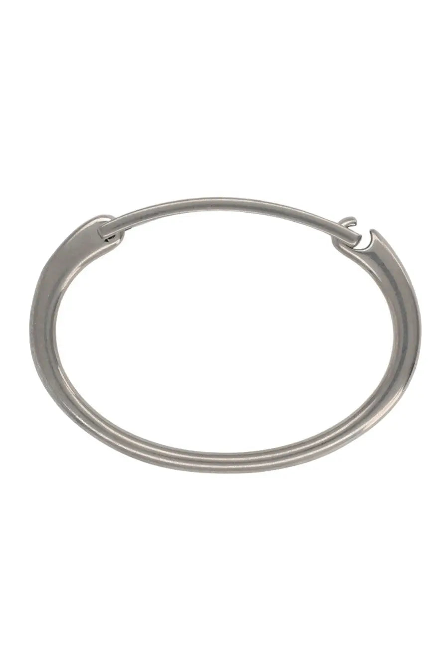 Saint Laurent men’s silver-toned minimalist hoop bracelet with sleek polished finish and simple clasp mechanism