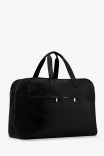 Saint Laurent men’s camp leather travel bag black with sleek durable fabric and minimalist design duffel bag