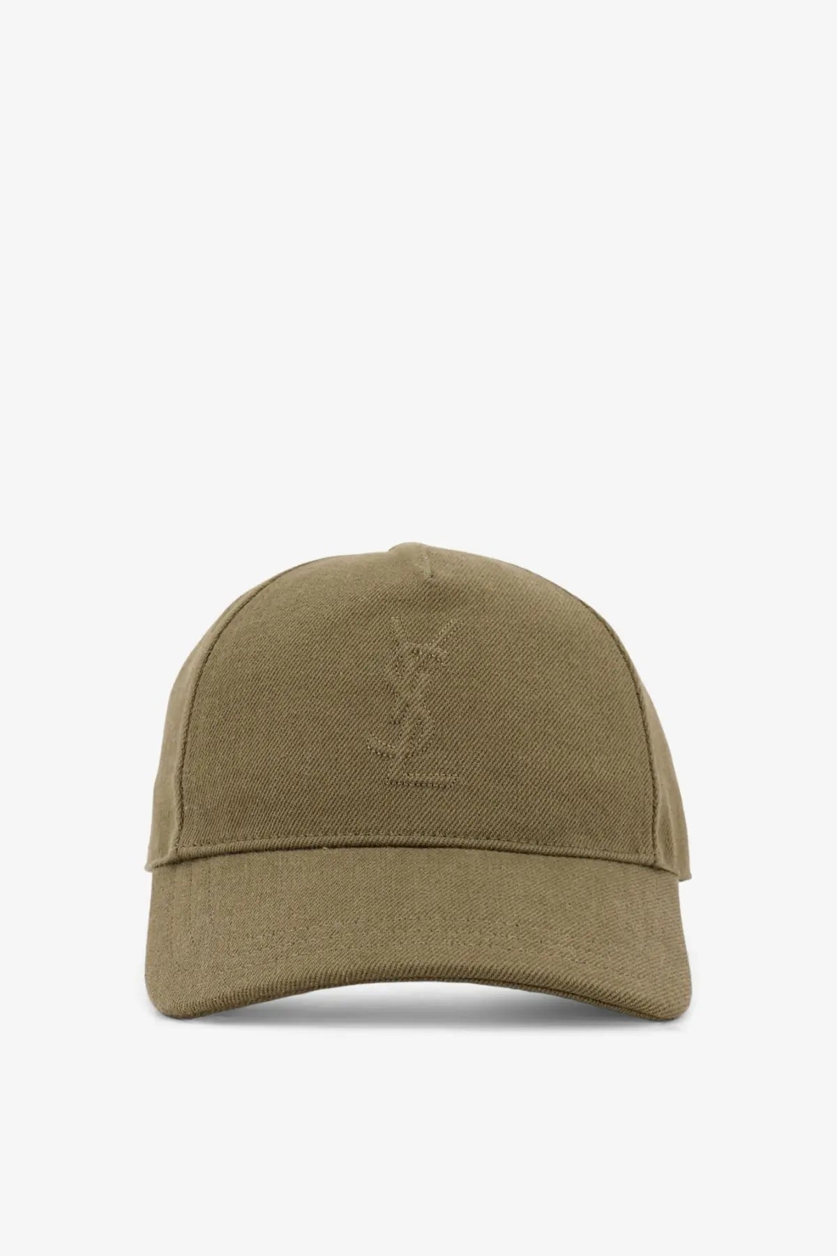 Saint Laurent Men's Cassandre Denim Hat Green