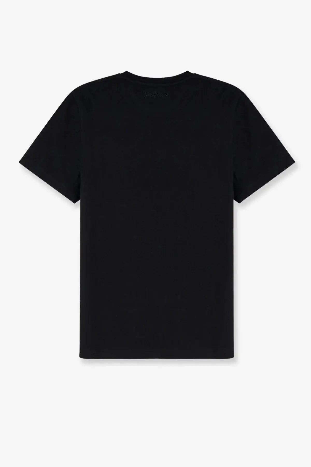 Saint Laurent men’s certified cotton black short-sleeved t-shirt with minimalist design and subtle neckline logo