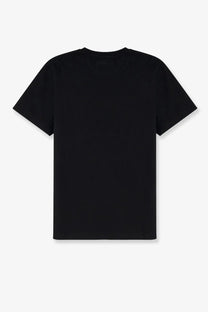 Saint Laurent men’s certified cotton black short-sleeved t-shirt with minimalist design and subtle neckline logo