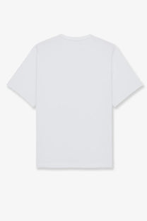 Saint Laurent men’s certified cotton shirt white with crew neck short sleeves made of white cotton fabric