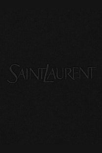 Black saint laurent logo embroidered on ribbed knit fabric of saint laurent men’s black cotton shirt