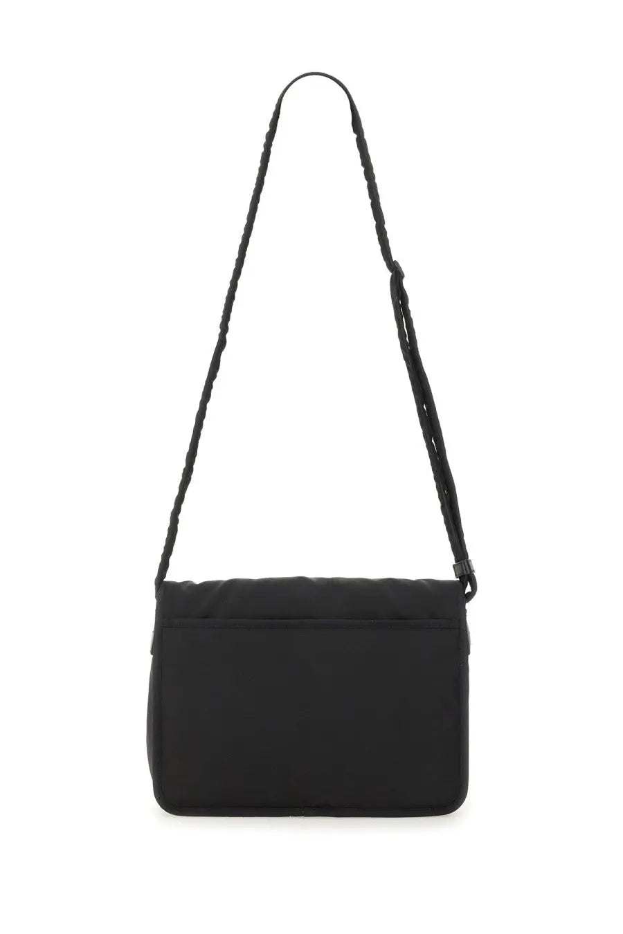 Saint Laurent men’s black nylon crossbody messenger Niki bag with braided strap and Econyl® material
