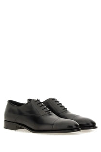 Saint Laurent men’s oxford shoe Adrien black with polished black leather and classic cap-toe design