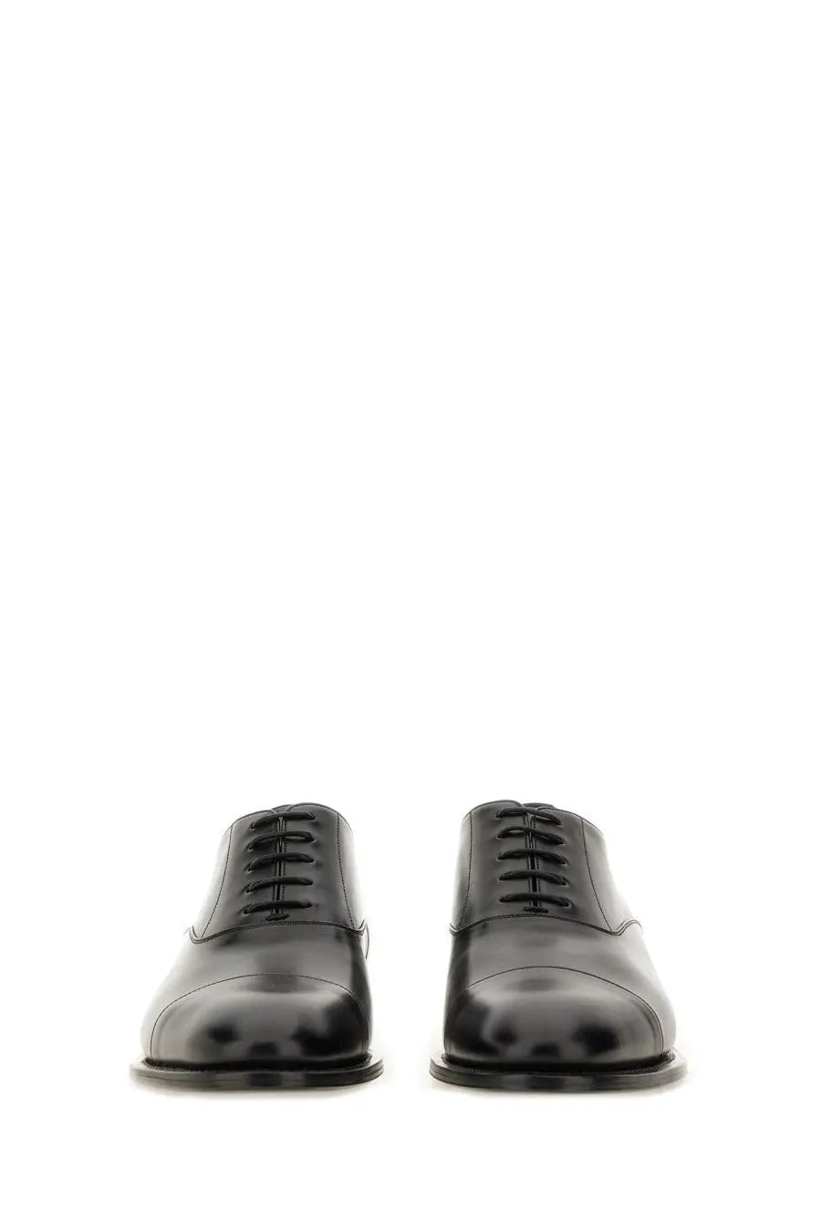 Saint Laurent men’s Oxford shoe Adrien black in black patent leather with glossy finish and classic lace-up design