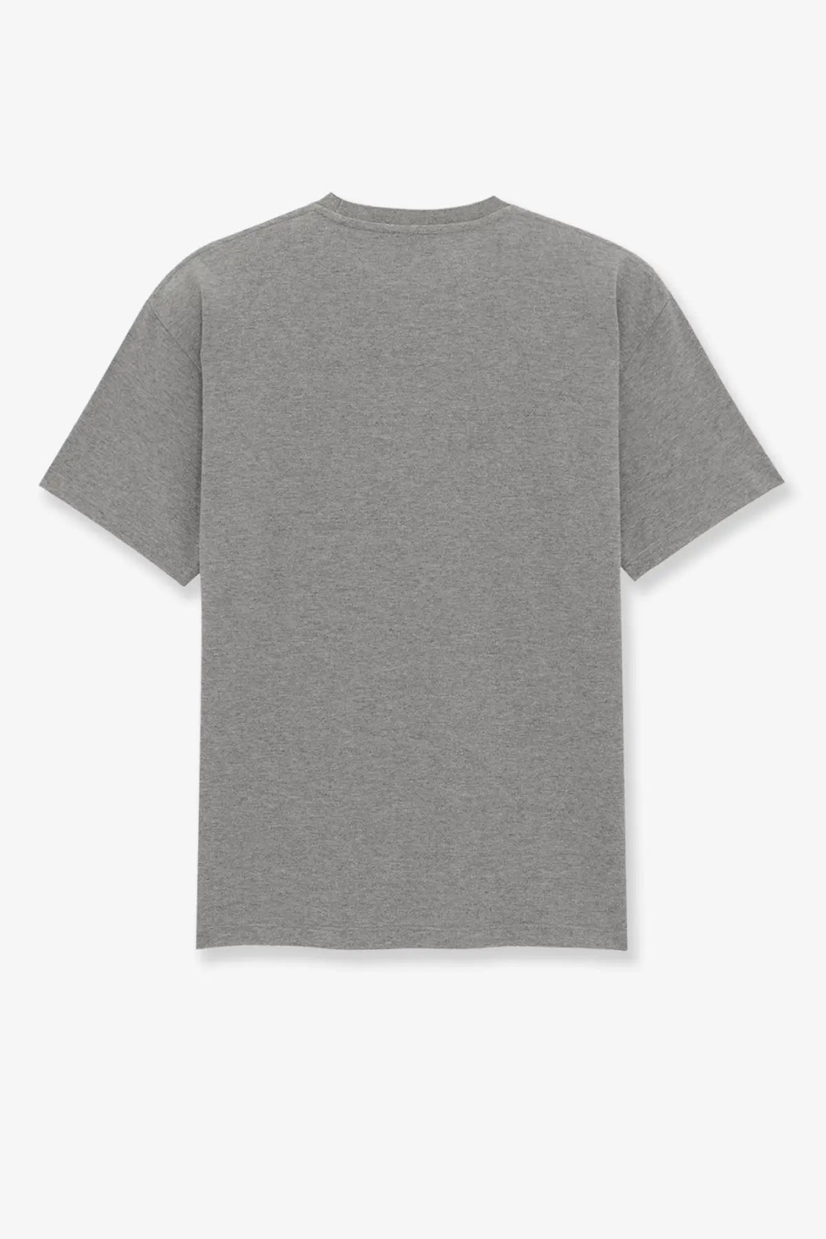 Saint Laurent men’s recycled material gray heathered cotton t-shirt with crew neck and short sleeves