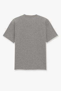 Saint Laurent men’s recycled material gray heathered cotton t-shirt with crew neck and short sleeves