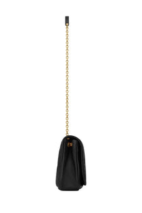 Saint Laurent women’s bag jamie medium black leather handbag with gold-tone chain strap and hardware