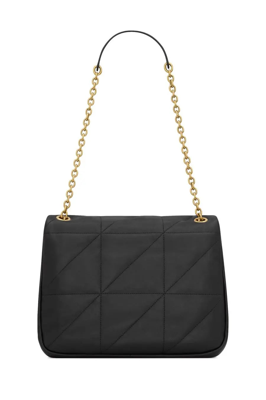 Saint Laurent women’s bag Jamie medium black quilted leather handbag with gold-tone chain strap
