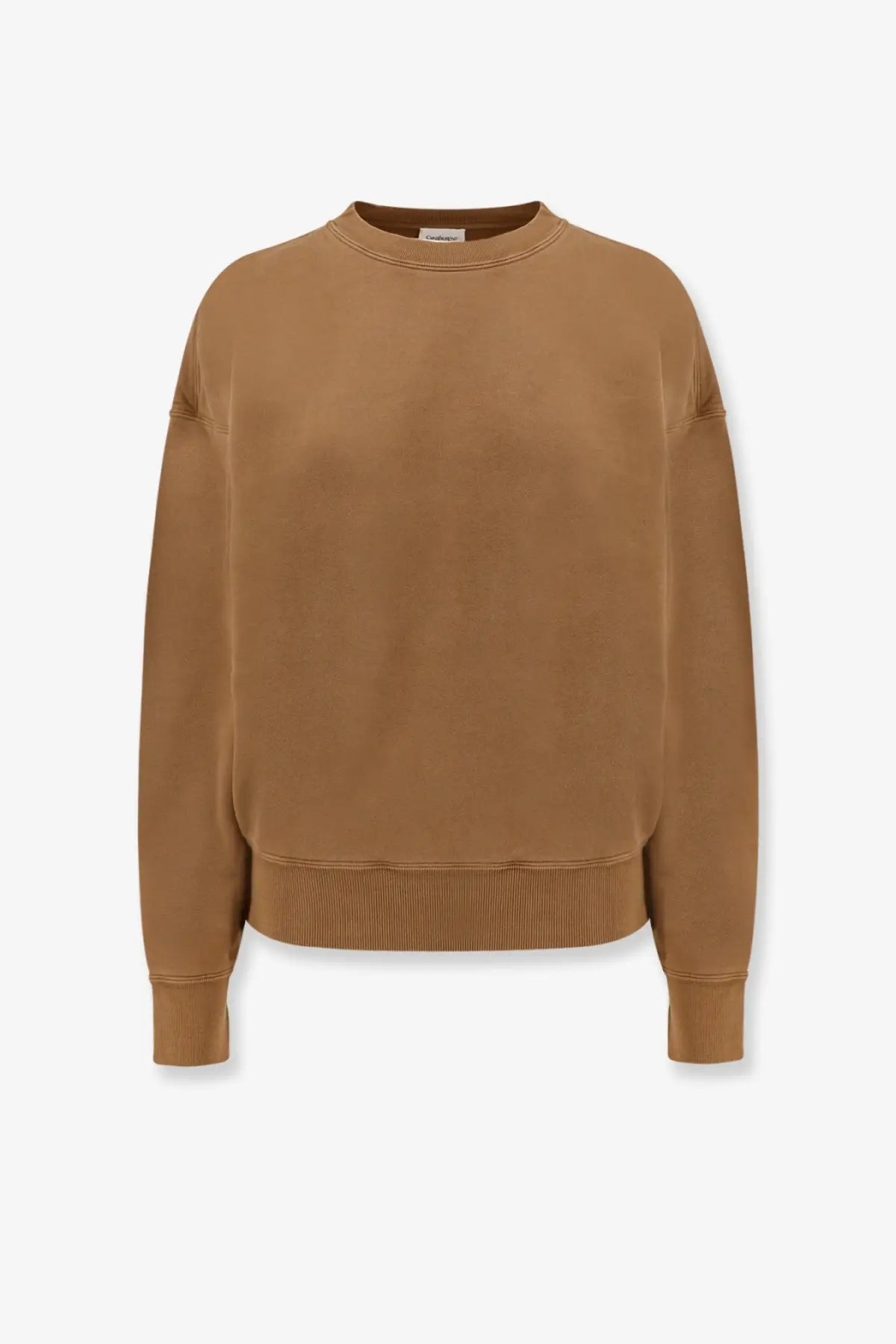 Saint Laurent Women's Certified Cotton Sweatshirt Brown