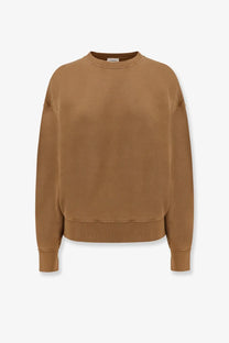 Saint Laurent Women's Certified Cotton Sweatshirt Brown