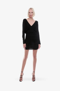 Saint Laurent Women's Cupro Dress Black